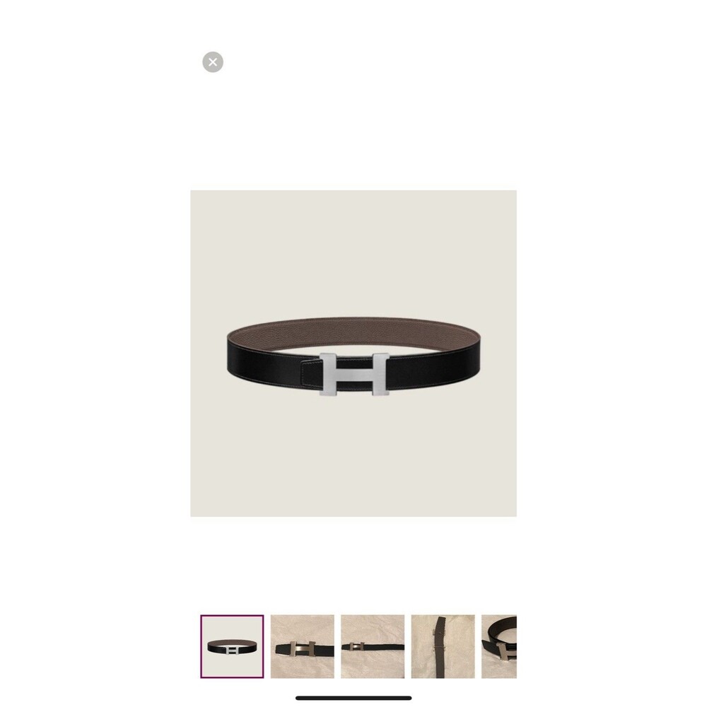 HERMES Constance belt buckle & Reversible leather strap 38 mm size 80